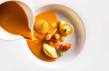 Chilled Lobster Bisque with Corn